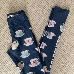 Goldsheep Navy Teacup Print Leggings